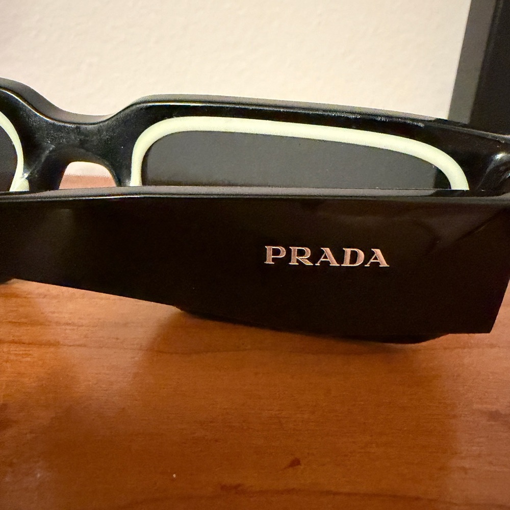 Prada Black Rectangular Sunglasses - image 4